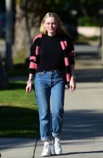 DAKOTA FANNING Out and About in Los Angeles 02/15/2020