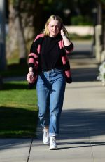 DAKOTA FANNING Out and About in Los Angeles 02/15/2020