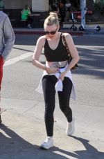 DAKOTA FANNING Out and About in Los Angeles 02/28/2020