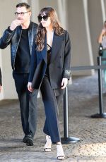 DAKOTA JOHNSON Arrives at Gucci Fall/Winter 2020/2021 Fashion Show in Milan 02/19/2020