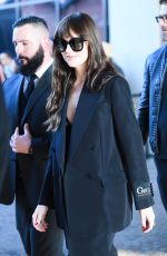 DAKOTA JOHNSON Arrives at Gucci Fall/Winter 2020/2021 Fashion Show in Milan 02/19/2020