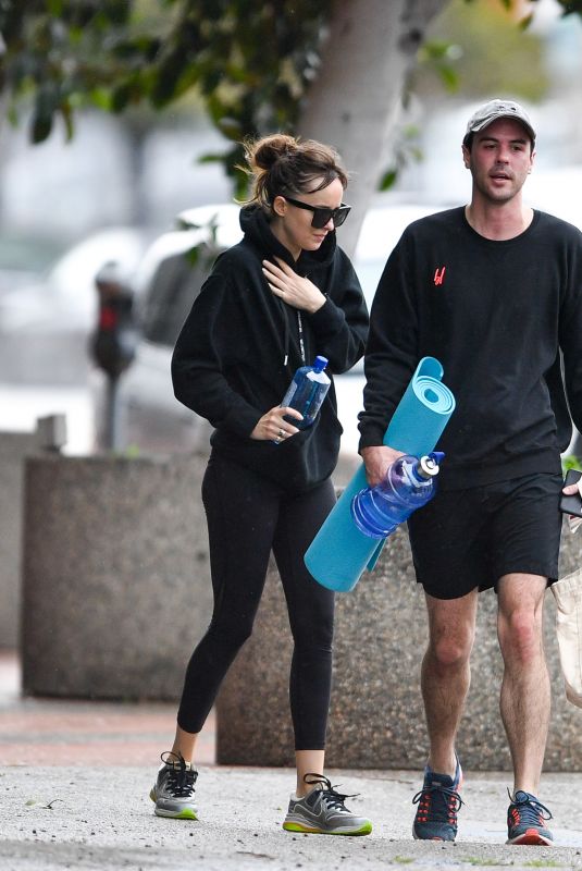DAKOTA JOHNSON Leaves Yoga Class in Los Angeles 02/09/2020