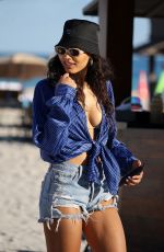 DANIELLE HERRINGTON and JASMINE SANDERS at a Beach in Miami 02/03/2020