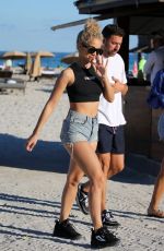 DANIELLE HERRINGTON and JASMINE SANDERS at a Beach in Miami 02/03/2020