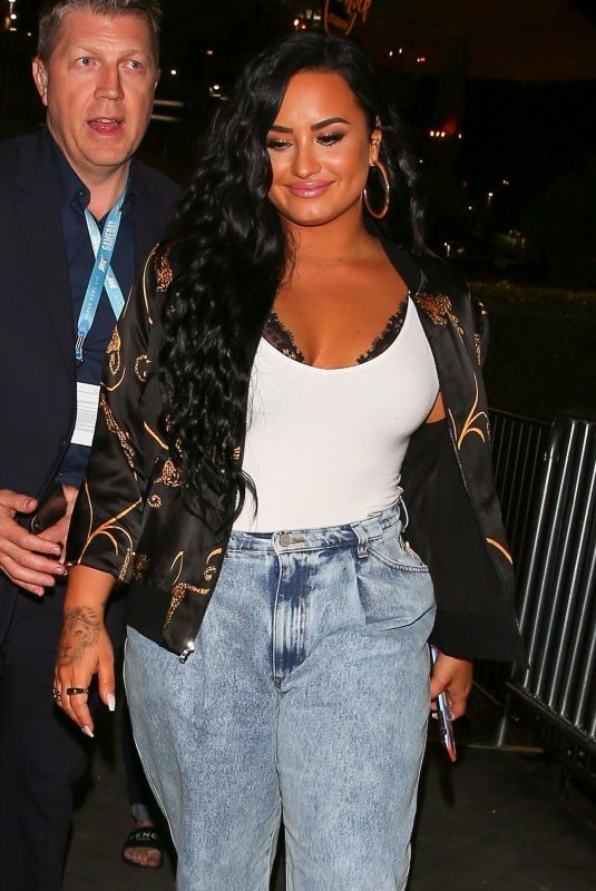DEMI LOVATO Arrives at Superbowl LIV in Miami 02/02/2020