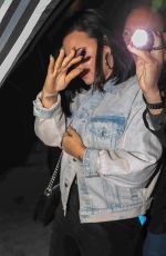 DEMI LOVATO Leaves Evening Church Service in Los Angeles 02/12/2020