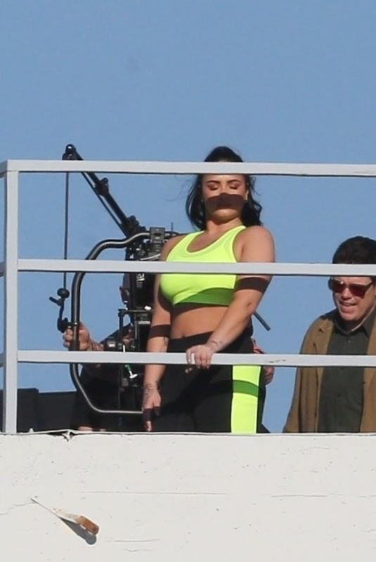 DEMI LOVATO on the Set of a Photoshoot in Los Angeles 02/11/2020