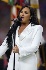 DEMI LOVATO Sings US National Anthem at Super Bowl LIV in Miami 02/02/2020