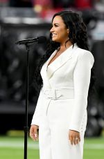 DEMI LOVATO Sings US National Anthem at Super Bowl LIV in Miami 02/02/2020