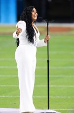 DEMI LOVATO Sings US National Anthem at Super Bowl LIV in Miami 02/02/2020