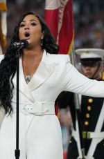 DEMI LOVATO Sings US National Anthem at Super Bowl LIV in Miami 02/02/2020