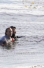 DIANE KRUGER and KIERNAN SHIPKA on the Set of Swimming with Sharks in Malibu 02/26/2020