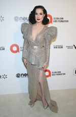 DITA VON TEESE at Elton John Aids Foundation Oscar Viewing Party in West Hollywood 02/09/2020