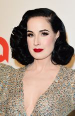 DITA VON TEESE at Elton John Aids Foundation Oscar Viewing Party in West Hollywood 02/09/2020