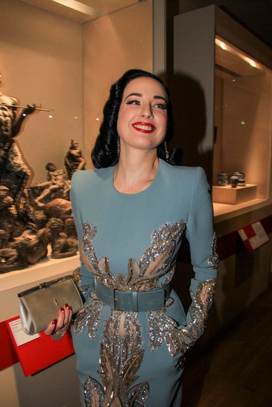 DITA VON TEESE at L’Exibition[niste] by Christian Louboutin Opening in Paris 02/24/2020