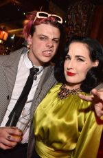 DITA VON TEESE at Ozzy Osbourne Global Tattoo and Album Listening Party in Los Angeles 02/20/2020
