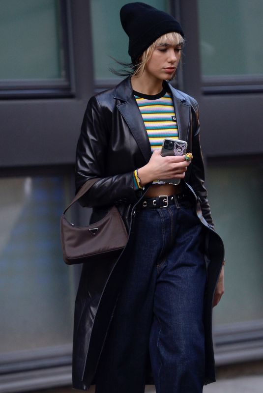 DUA LIPA Leaves Her Apartment in New York 02/19/2020