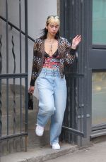 DUA LIPA Leaves Hher Apartment in New York 02/20/2020