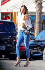 EIZA GONZALEZ Out for Coffee in West Hollywood 02/11/2020
