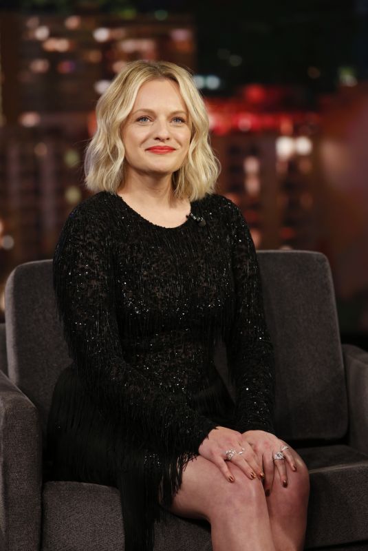 ELISABETH MOSS at Jimmy Kimmel Live! in Los Angeles 02/25/2020