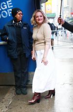 ELIZABETH MOSS Arrives at GMA Studios in New York 02/26/2020