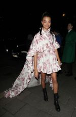 ELLA BALINSKA Arrives at Bafta Vogue x Tiffany Fashion and Film After-party in London 02/02/2020