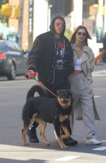 EMILY RATAJKOWSKI and Sebastian Bear McClard Out with Their Dog in New York 02/17/2020