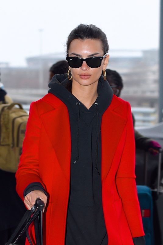 EMILY RATAJKOWSKI at JFK Airport in New York 02/18/2020