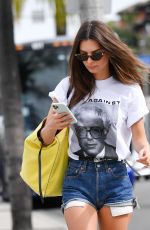 EMILY RATAJKOWSKI in Denim Shorts Out Shopping in West Hollywood 02/27/2020