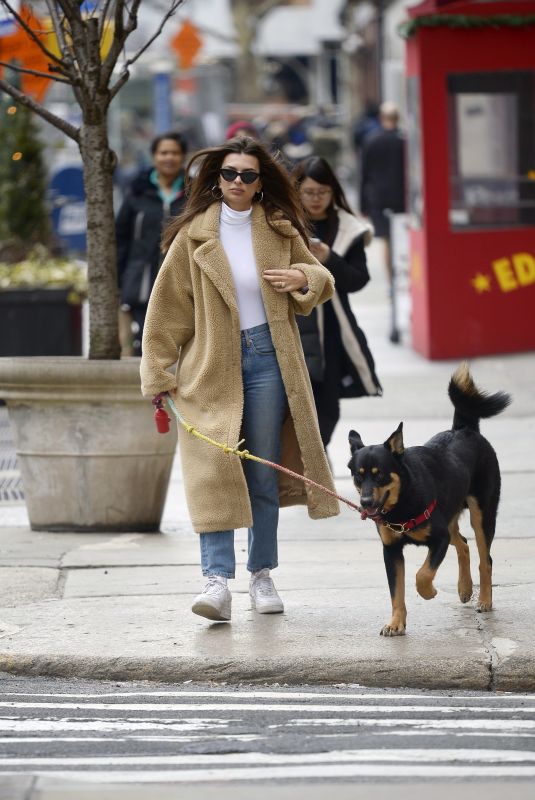 EMILY RATAJKOWSKI Out with Colombo in New York 02/16/2020