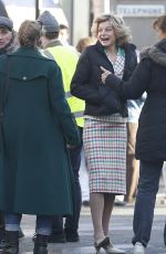 EMMA CORRIIN on the Set of The Crown in Manchester 02/08/2020