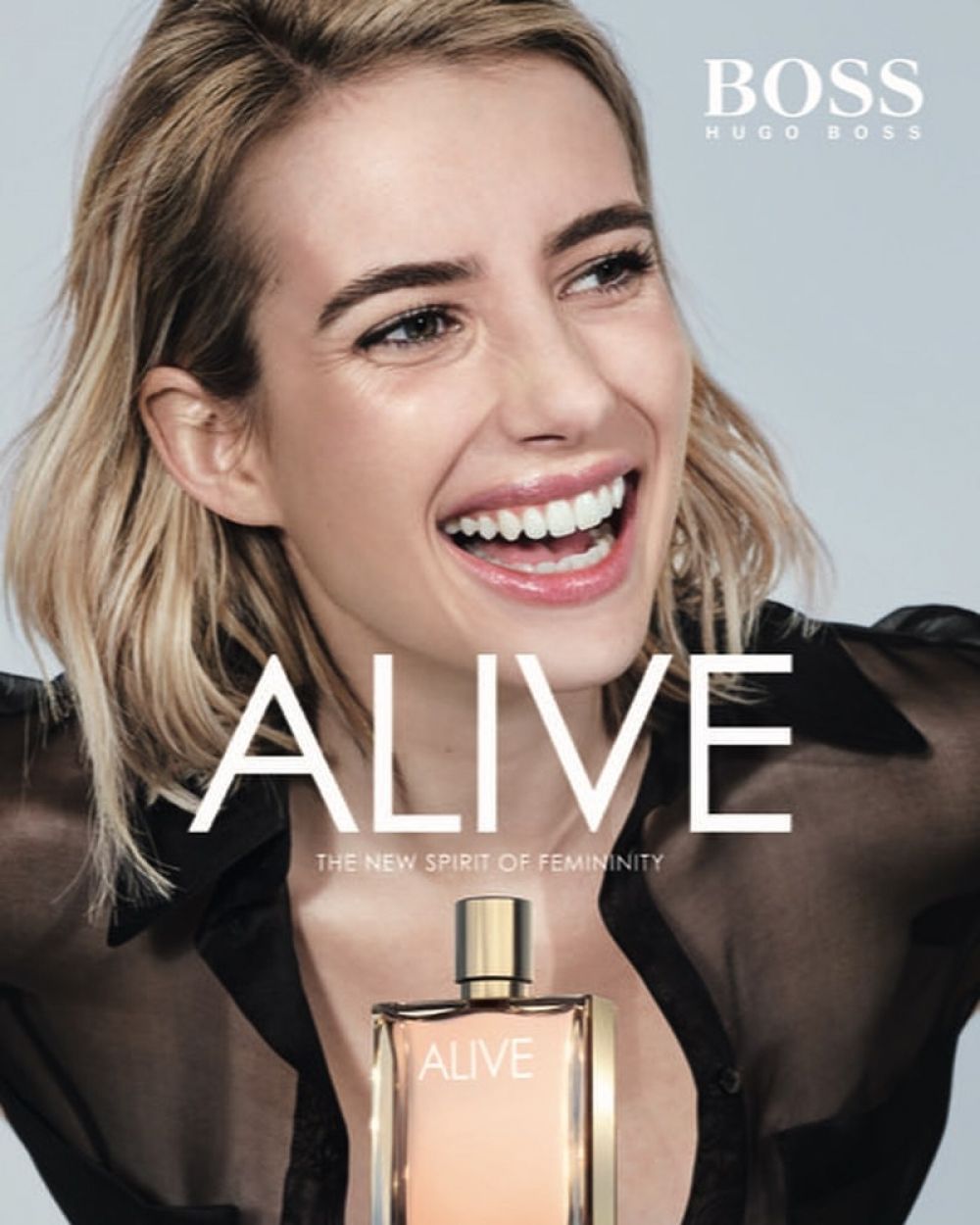 EMMA ROBERTS For Hugo Boss Alive 2020 HawtCelebs
