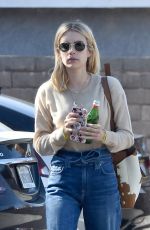 EMMA ROBERTS in Denim Out in Hollywood 02/08/2020