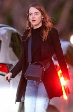 EMMA STONE Leaves a Restaurant in Los Angeles 02/26/2020