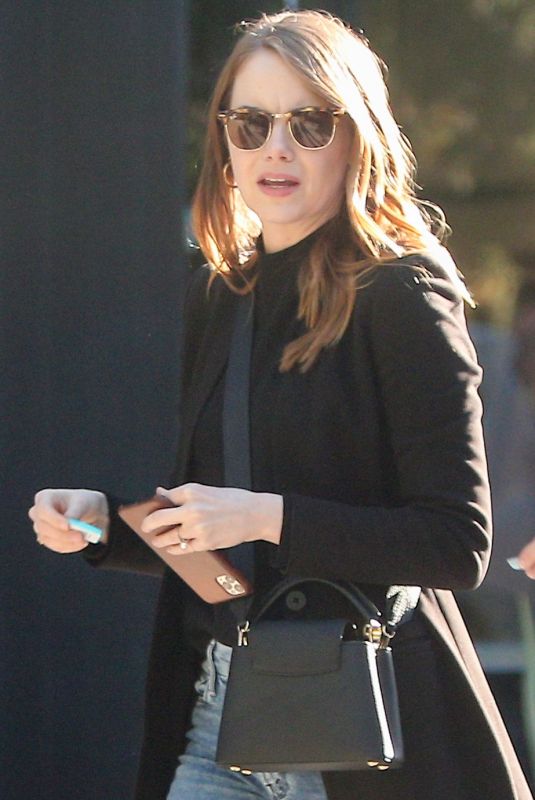 EMMA STONE Leaves a Restaurant in Los Angeles 02/26/2020