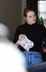 EMMA STONE Out and About in West Hollywood 02/17/2020