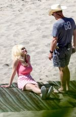 EMMY ROSSUM on the Set of Angelyne at a Beach in Malibu 02/26/2020