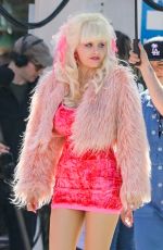 EMMY ROSSUM on the Set of Angelyne in Los Angeles 02/20/2020
