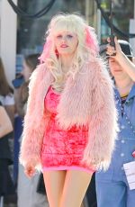 EMMY ROSSUM on the Set of Angelyne in Los Angeles 02/20/2020