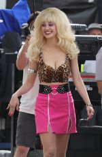 EMMY ROSSUM on the Set of Angelyne in Malibu 02/27/2020