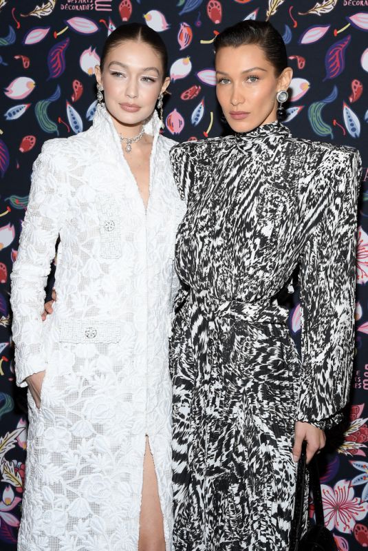 GIGI and BELLA HADID at Harper