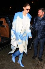 GIGI HADID Arrives at Bacarrat Cristal Bar in Paris 02/27/2020