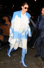 GIGI HADID Arrives at Bacarrat Cristal Bar in Paris 02/27/2020