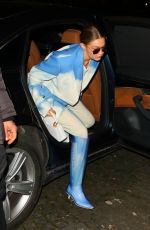 GIGI HADID Arrives at Bacarrat Cristal Bar in Paris 02/27/2020