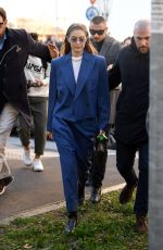 GIGI HADID Arrives at Prada Fashion Show in Milan 02/20/2020