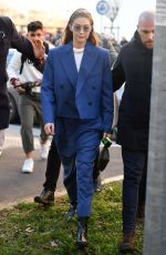 GIGI HADID Arrives at Prada Fashion Show in Milan 02/20/2020