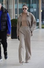 GIGI HADID Arrives in Milan at Fashion Week 02/19/2020