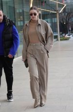 GIGI HADID Arrives in Milan at Fashion Week 02/19/2020