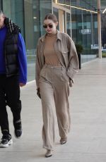 GIGI HADID Arrives in Milan at Fashion Week 02/19/2020