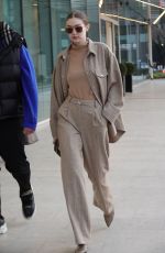 GIGI HADID Arrives in Milan at Fashion Week 02/19/2020